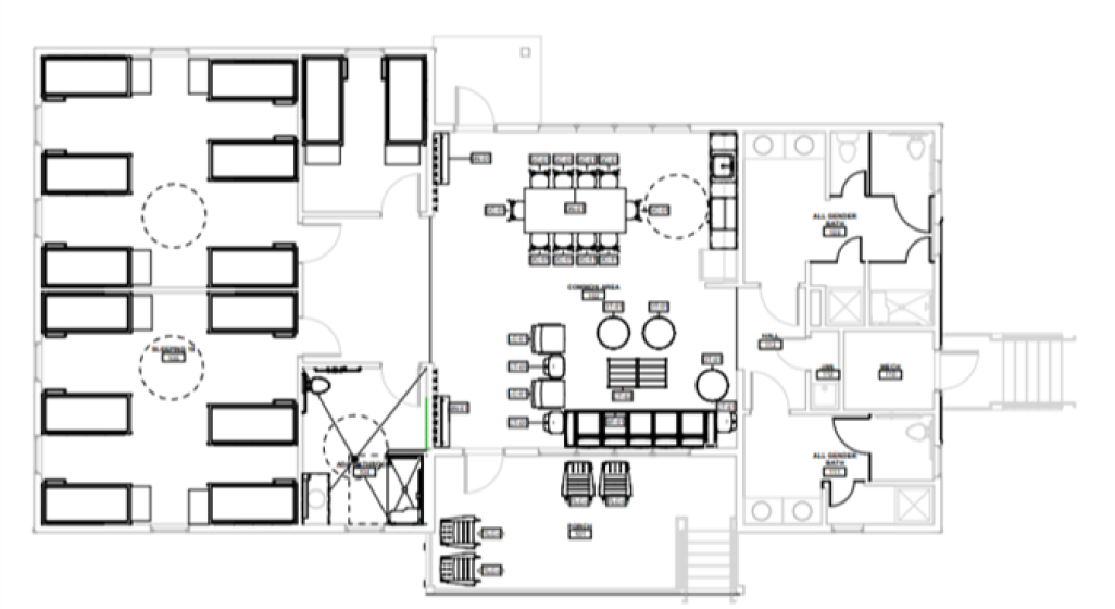 24 person cabin layout